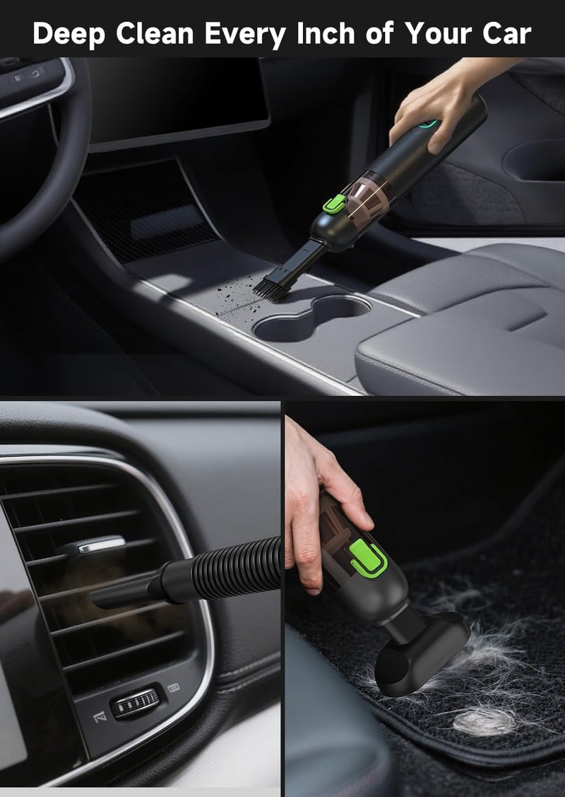 RapAir Car Vaccum, VC28 Handheld Vacuum, 4-in-1 Mini Vacuum Cleaner with 20000pa Suction Power, Rechargeable Vacuum with 3 Suction Modes, Portable Cordless Vacuum for Car, Home, Office Desk, Keyboards - Image 2